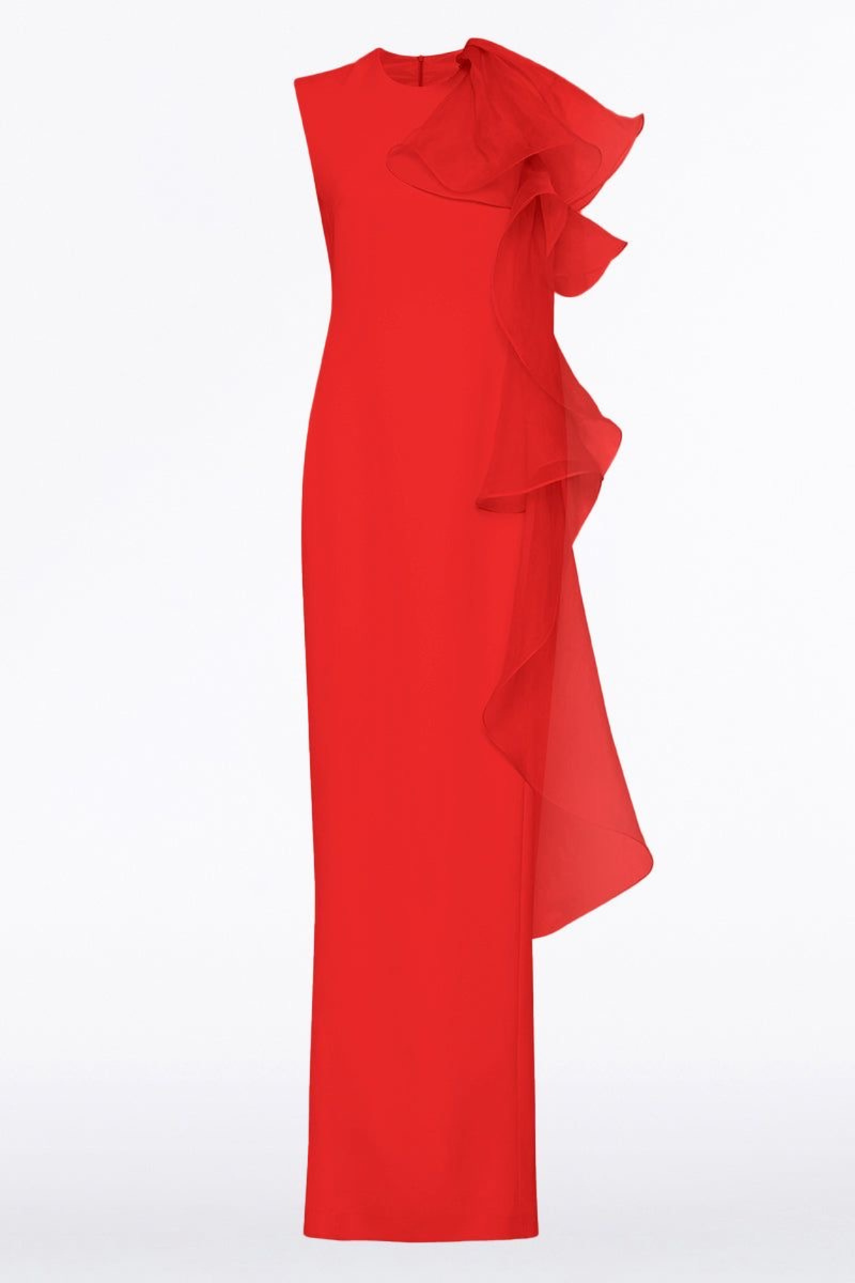 Ruby Red Ruffle Gown