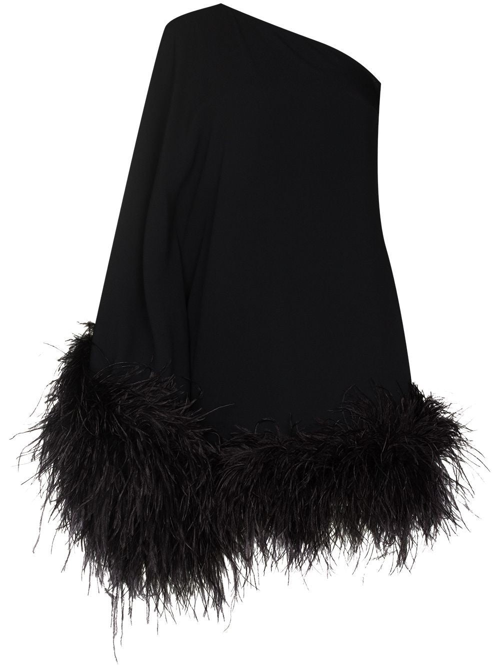 White Feathered Elegance Mini Dress