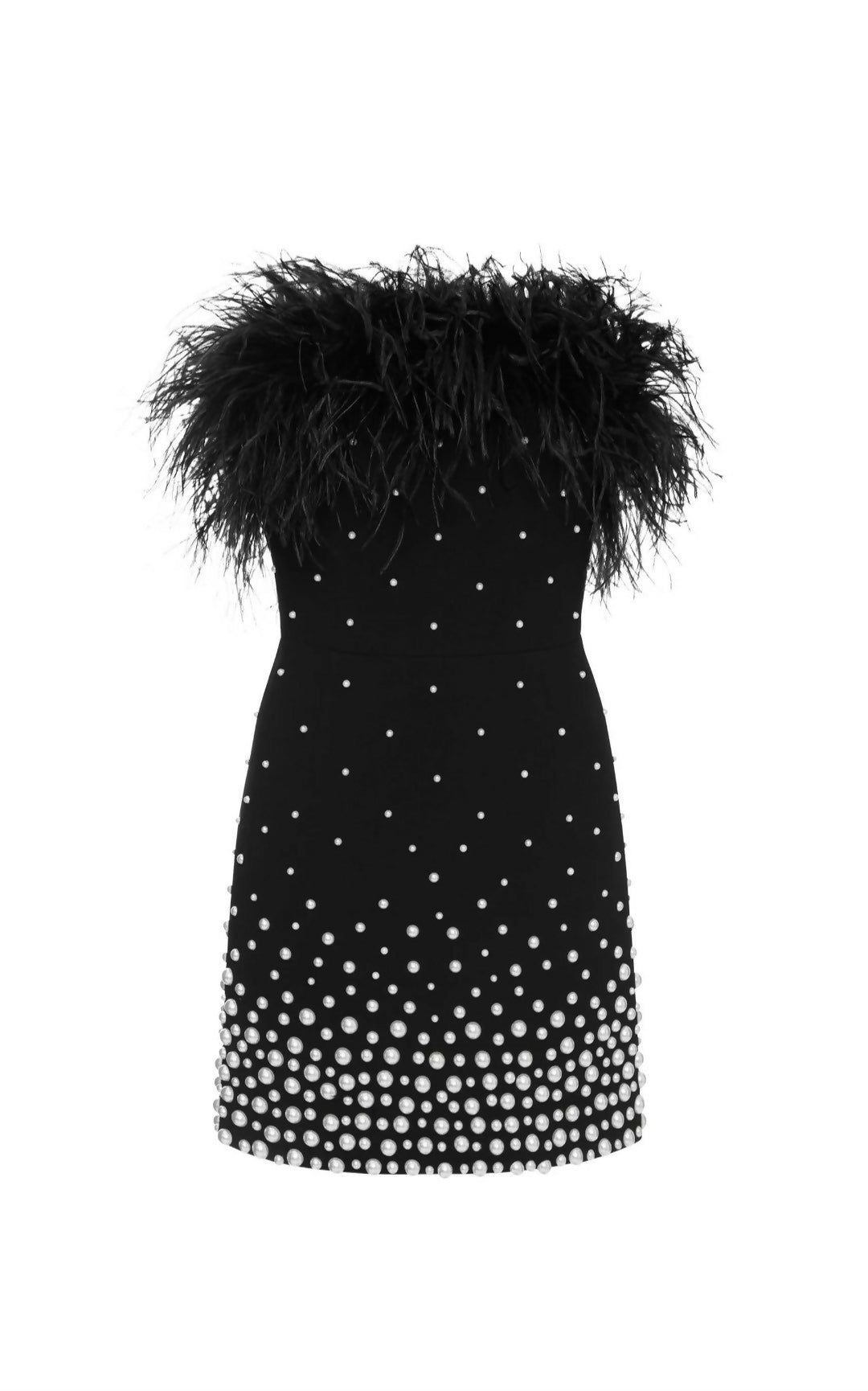 Pearl Embellish Feather Dress