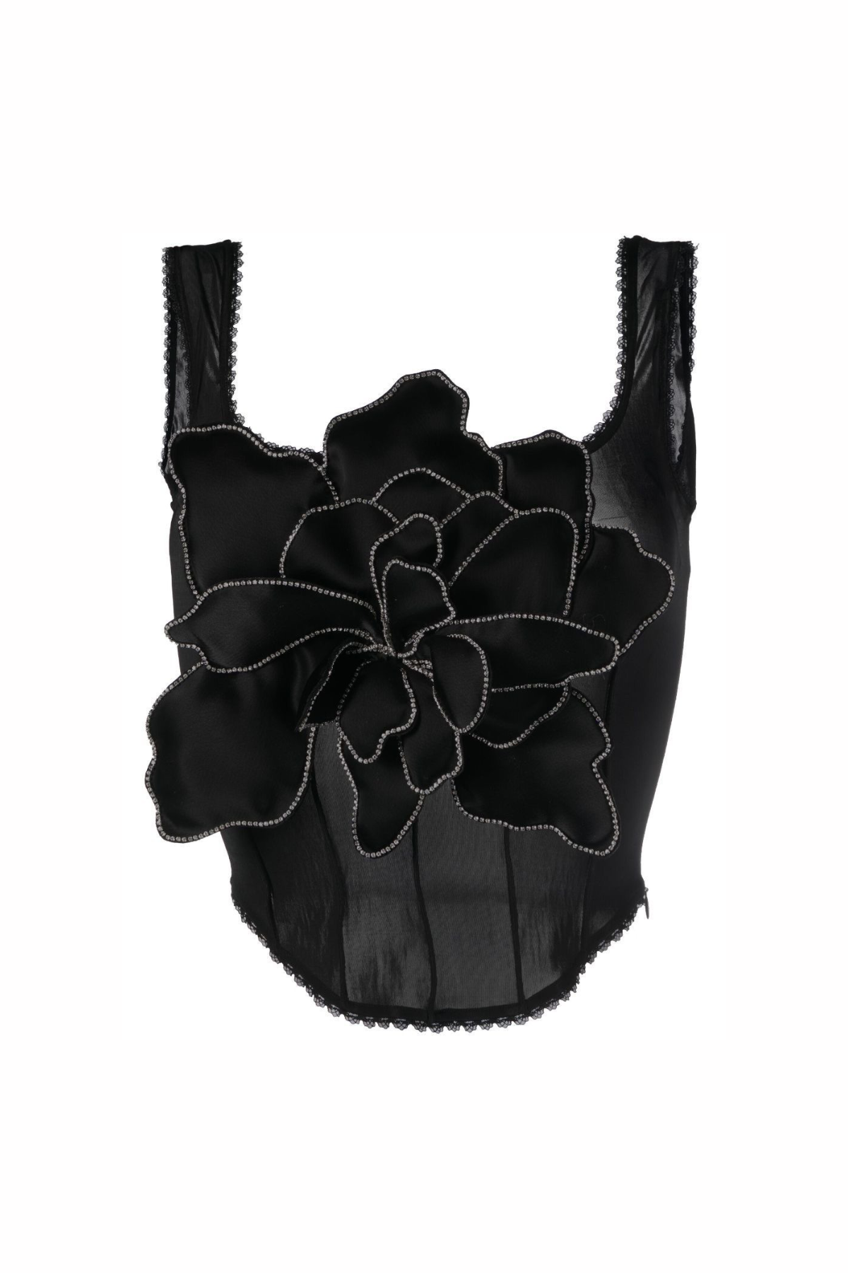 Exclusive 3D Flower corset with draped skirt