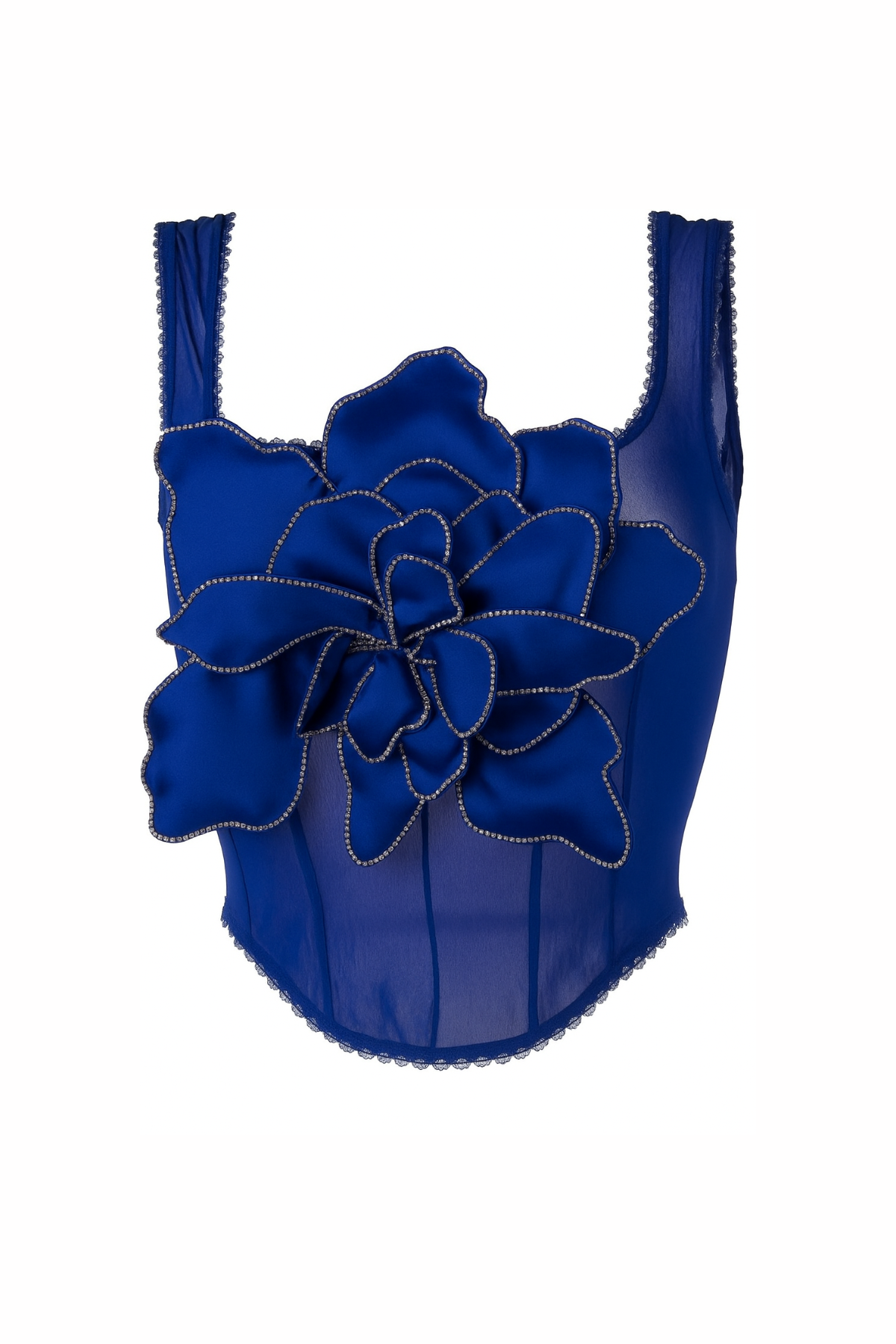 Exclusive 3D Flower corset with draped skirt