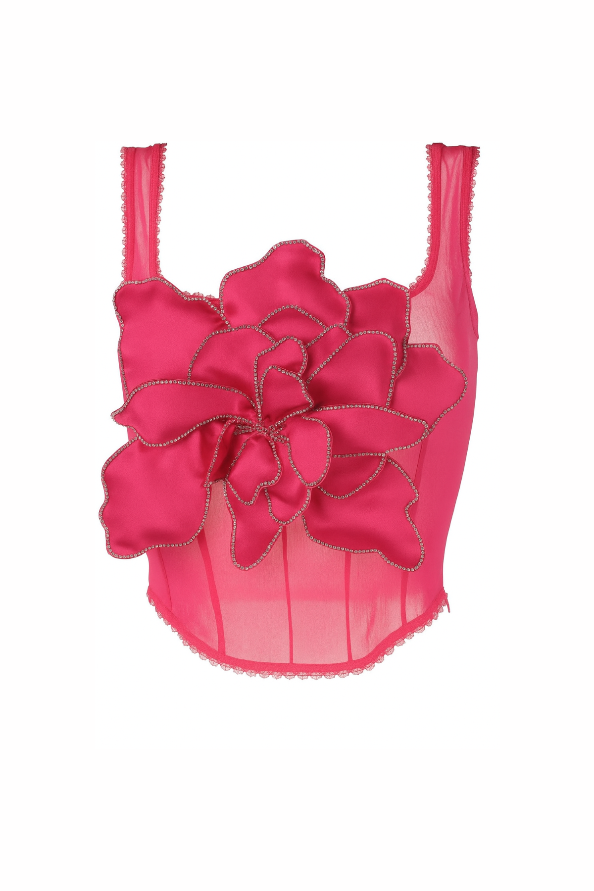 Exclusive 3D Flower corset with draped skirt