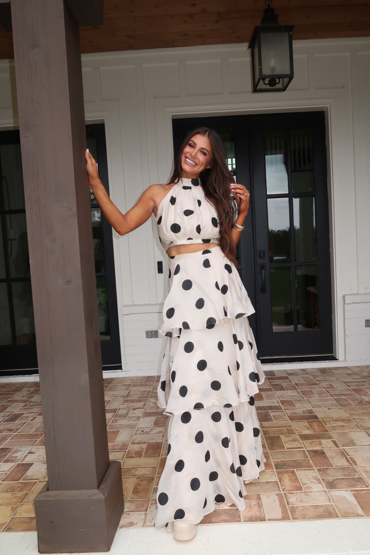 Polka Charm Tiered Co-Ord Set