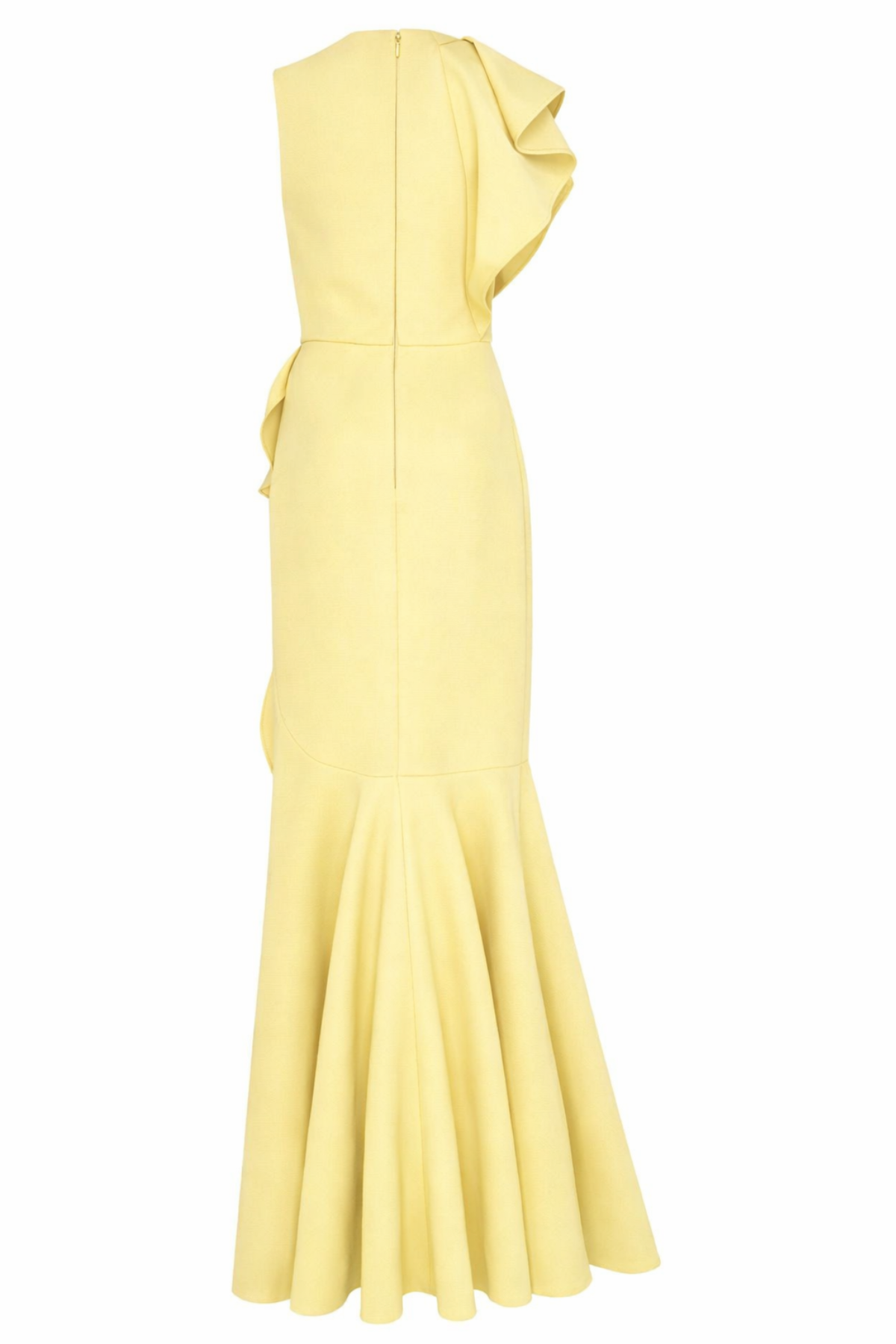 Exclusive Butter Yellow Draped Gown