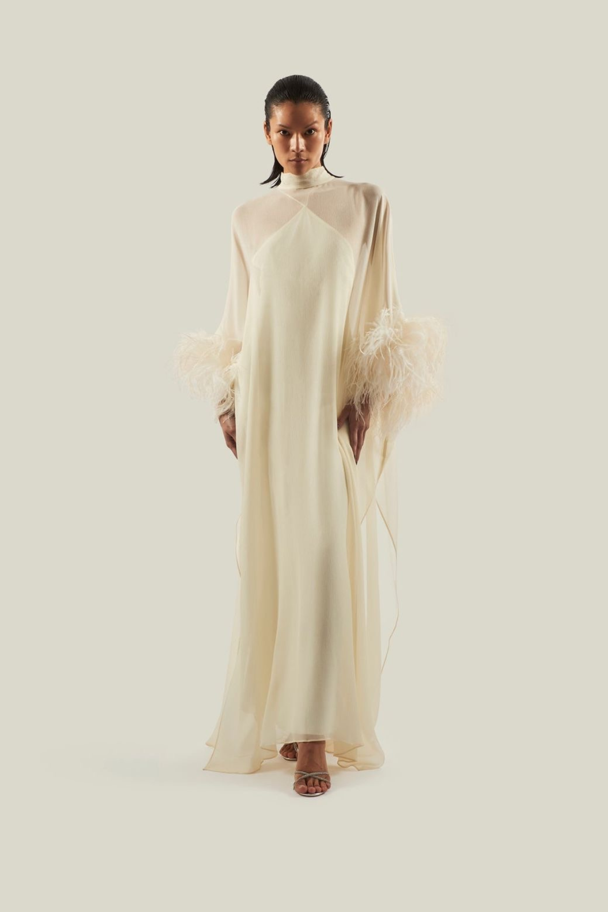 Sunset Feather Gown