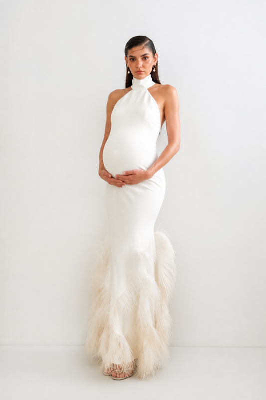 Pure Plume feather Statement Gown
