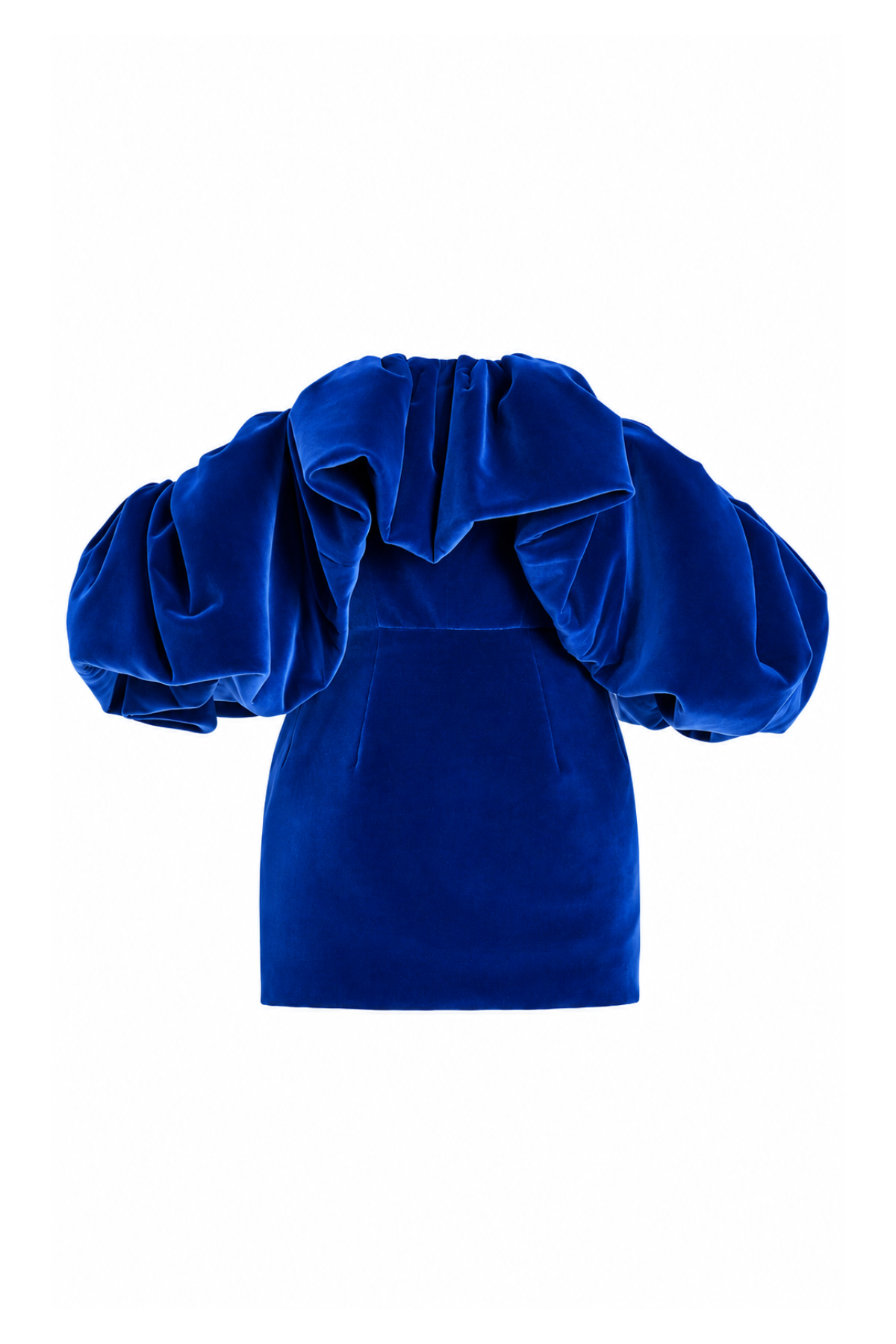 Royal Blue Velvet Off-Shoulder Dress