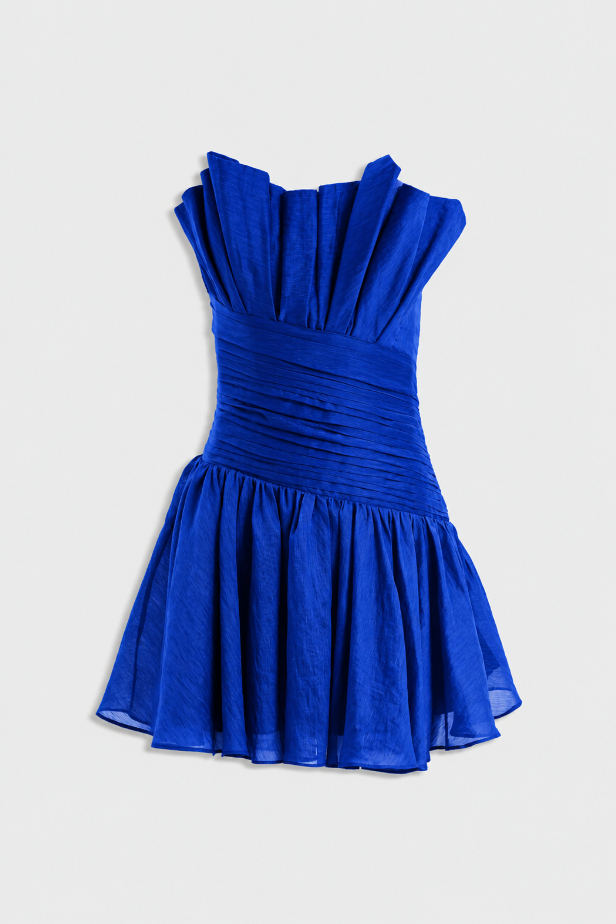 Cobalt Royale Pleated Mini Dress