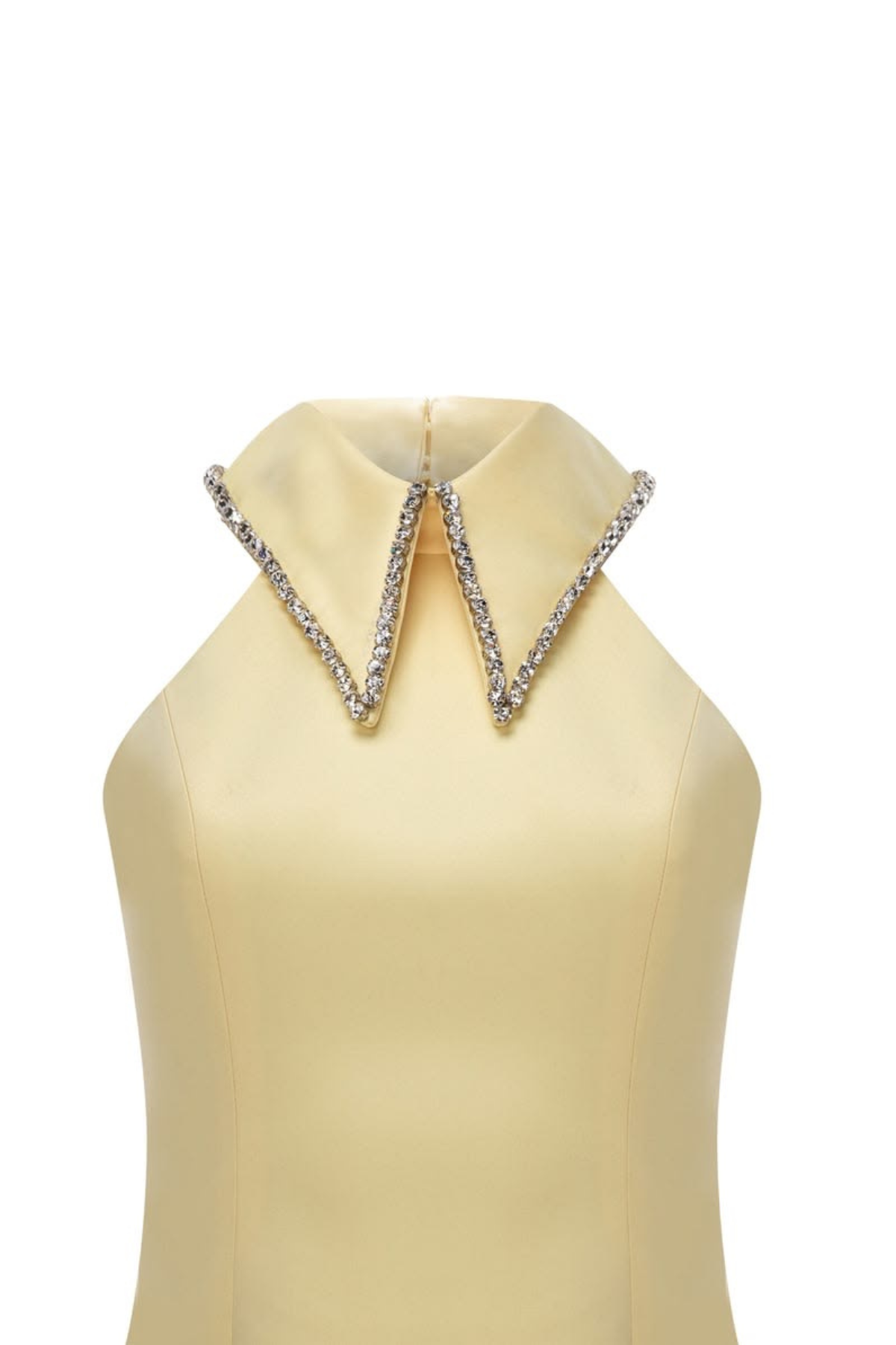 Rhinestone Collar Halter Midi Dress