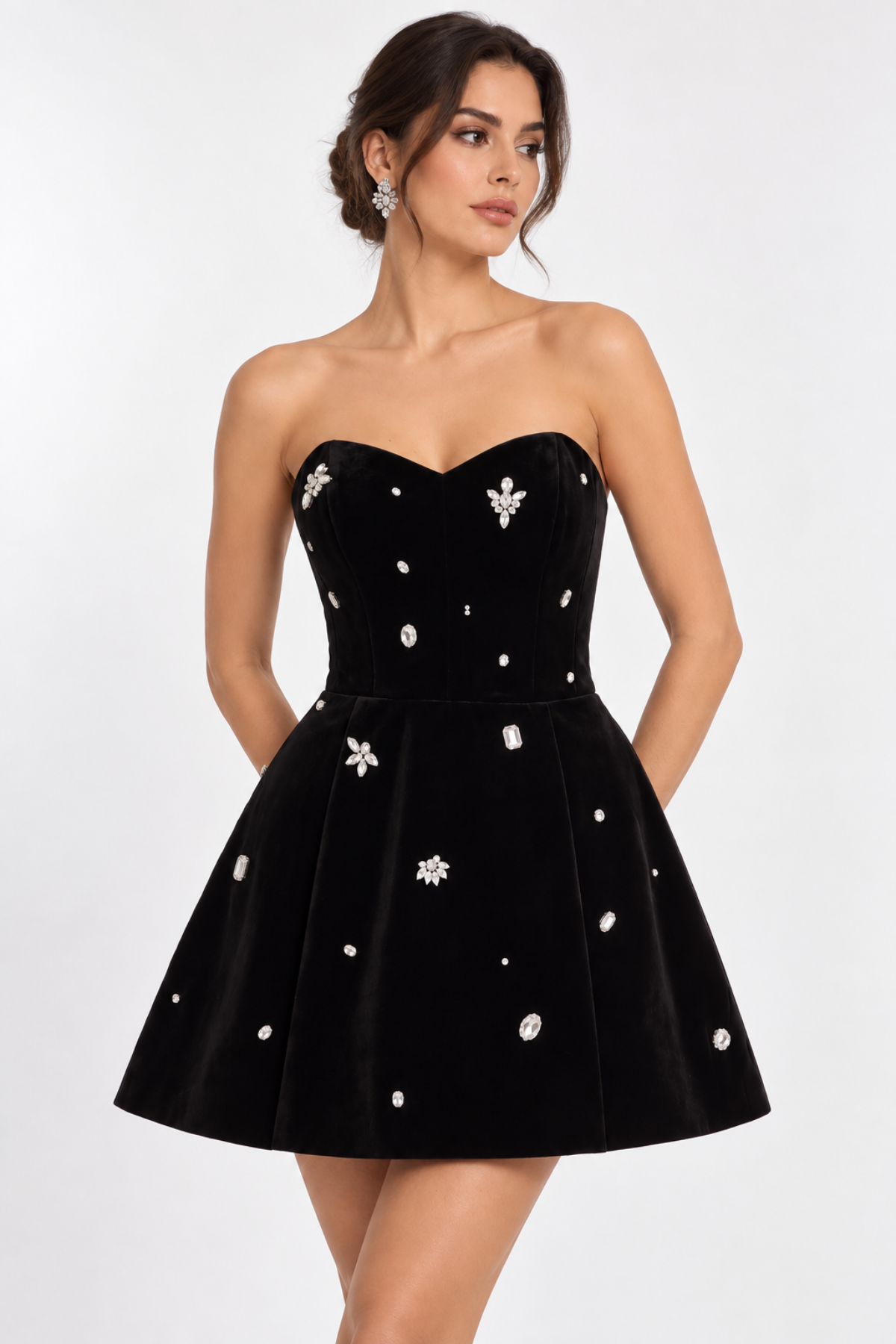 Velvetino Embellished Dress