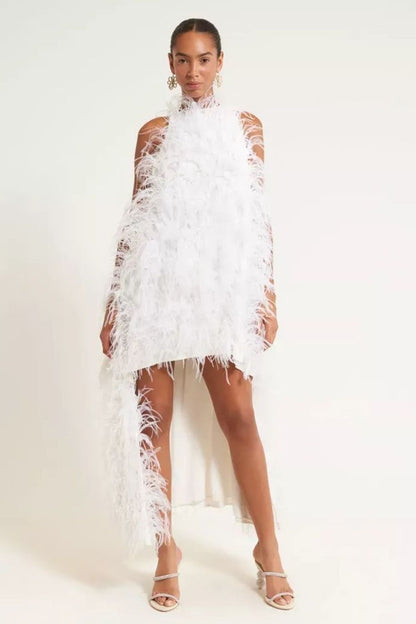 Off-white Luxe High-Low Dress