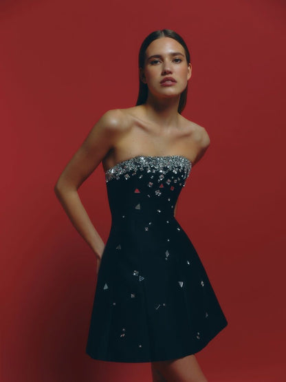 Crystal Embellish A-line Dress