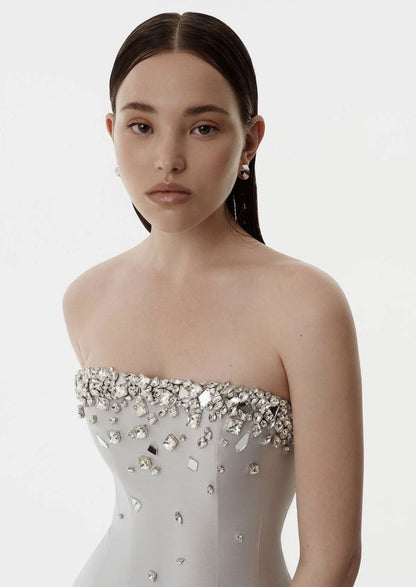 Crystal Embellish A-line Dress