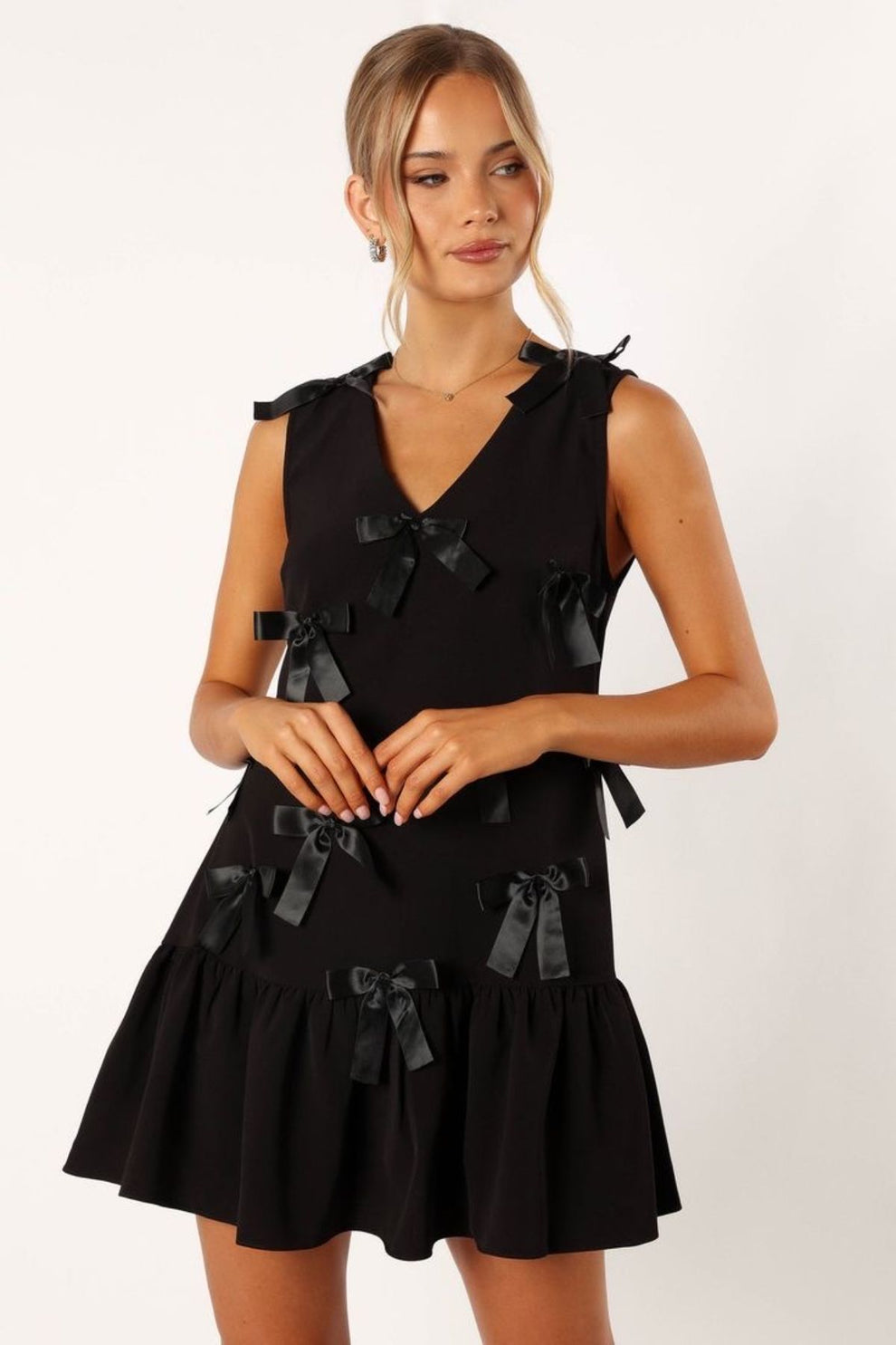 Ribbon Bow Mini Dress – TheFigureOut