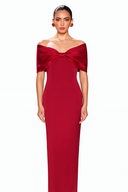 Luxe Bow-Shoulder Gown