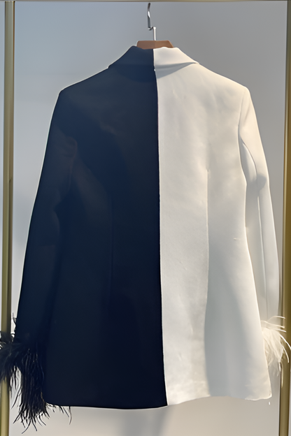 Feathered Edge Monochrome Suit