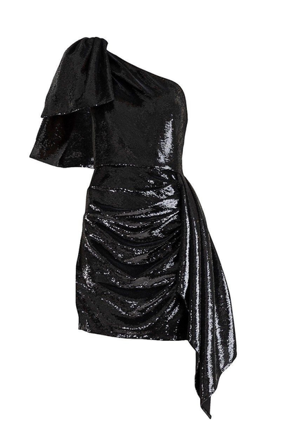 Black Starlight One-Shoulder Dress