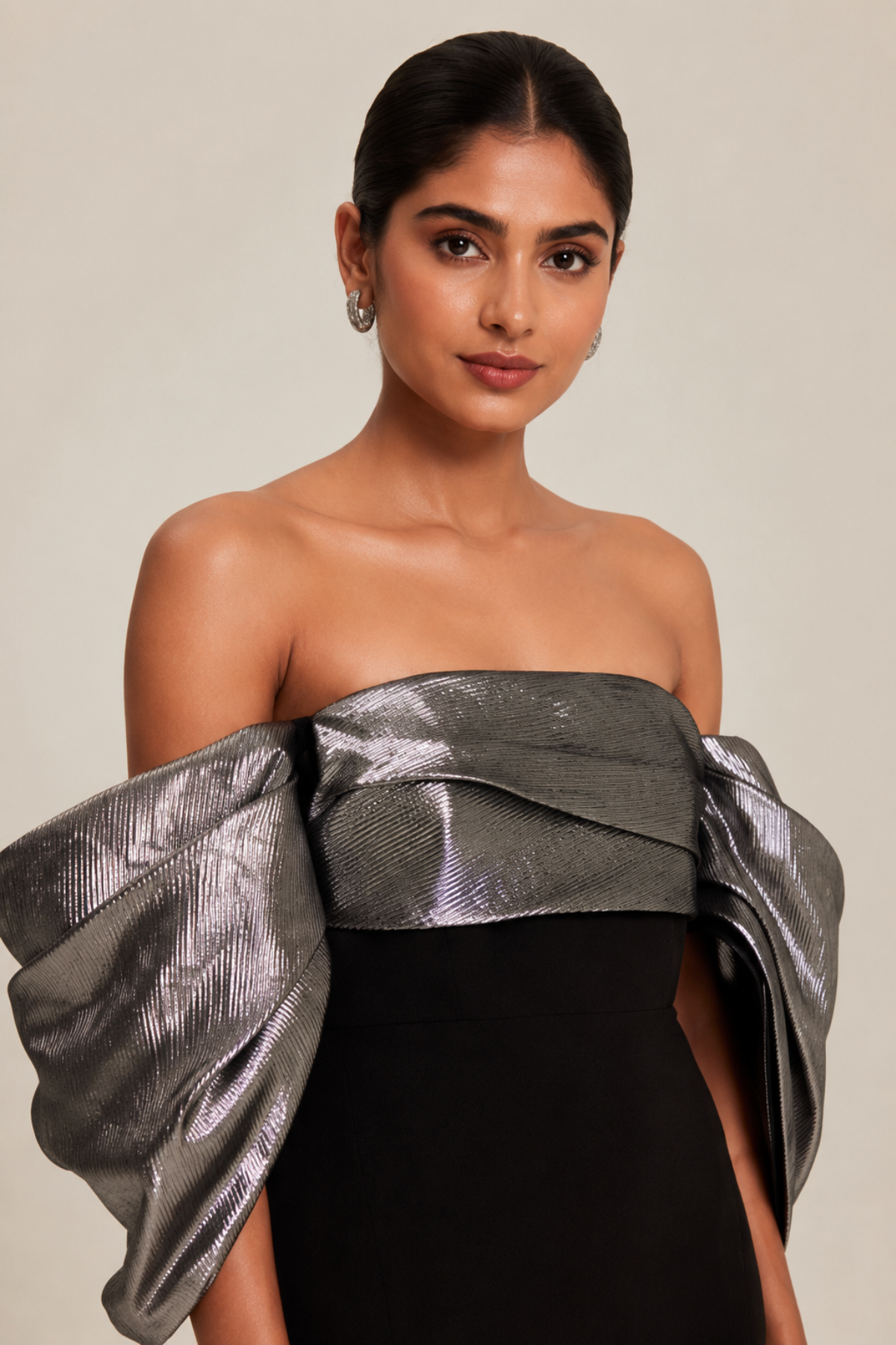 Metallic Silver Dress