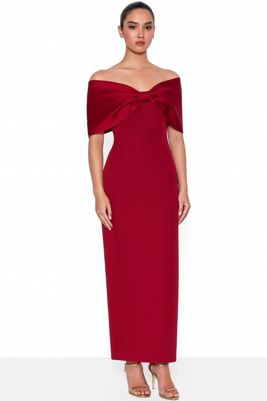 Luxe Bow-Shoulder Gown