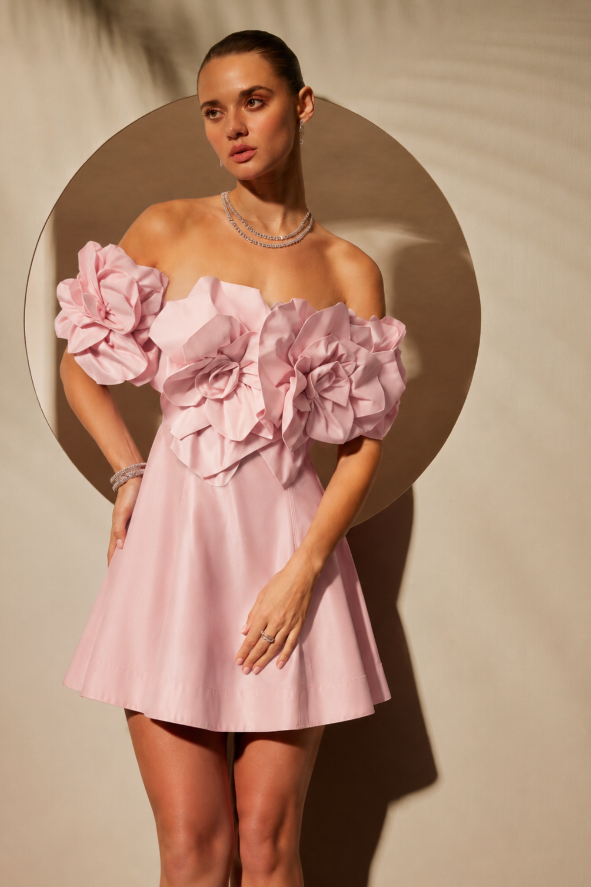 Rosé Petal Mini Dress