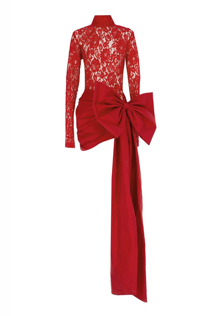 Red Reverie Laced Dress