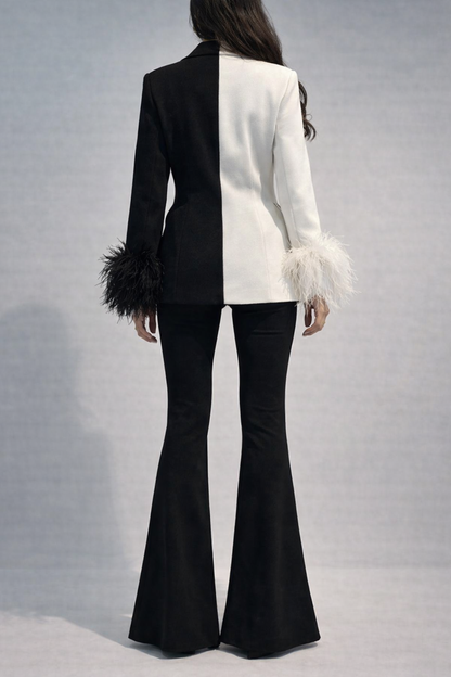 Feathered Edge Monochrome Suit