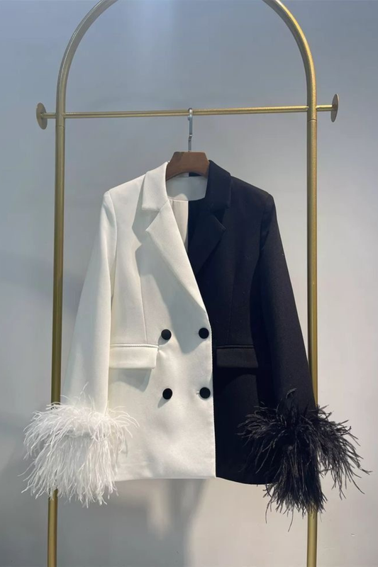 Feathered Edge Monochrome Suit