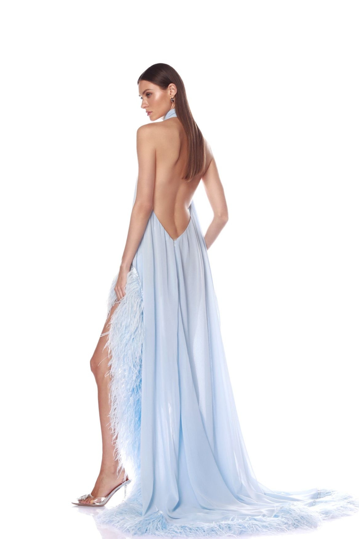Feathered Cloud Elegance Gown