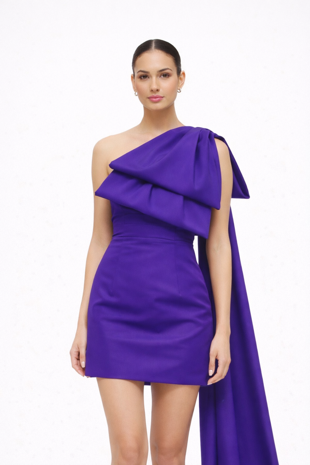 Purple Statement bow Dress