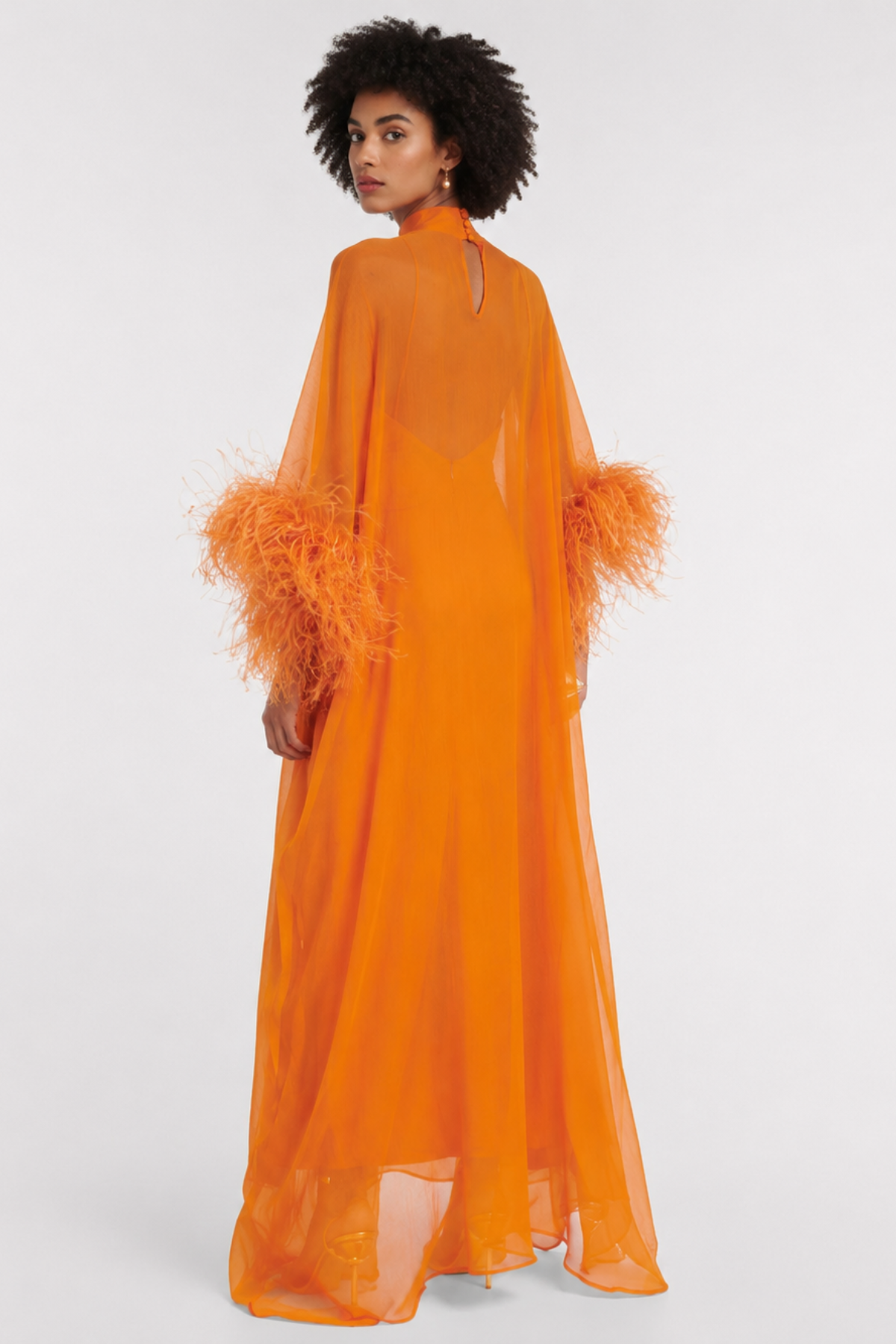 Sunset Feather Gown