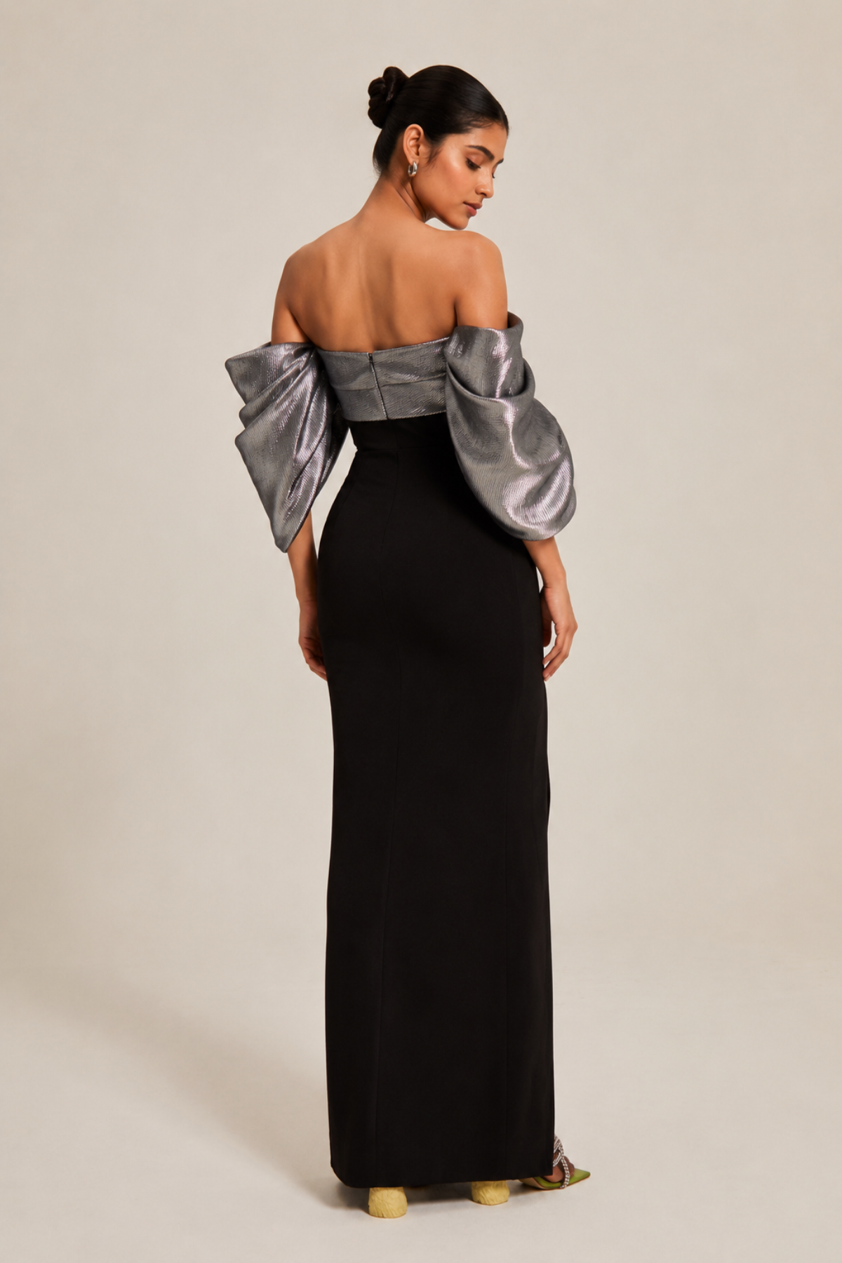 Metallic Silver Dress