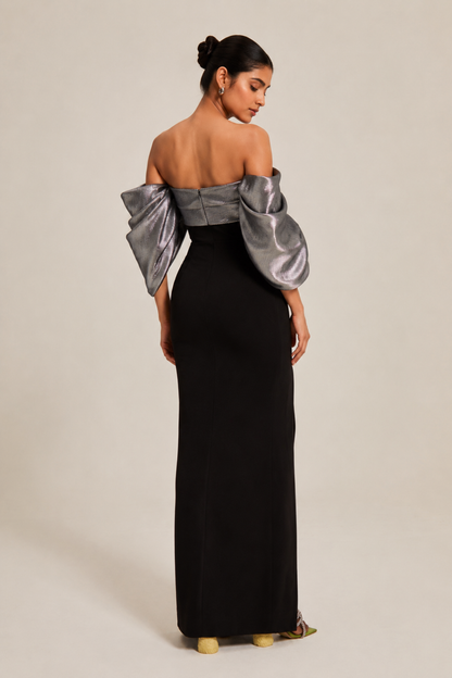 Metallic Silver Dress