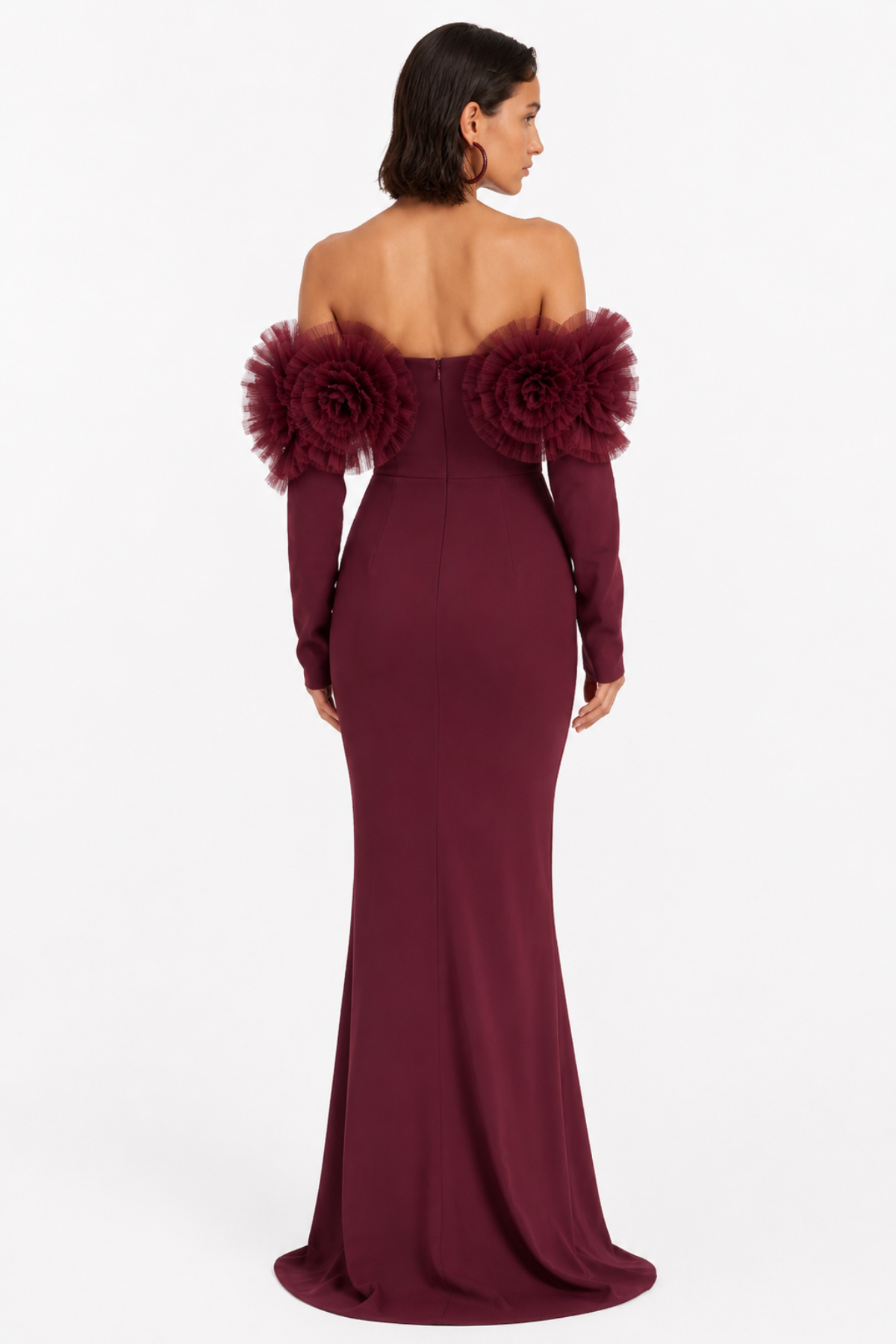 Tulle Bloom Off-shoulder Dress