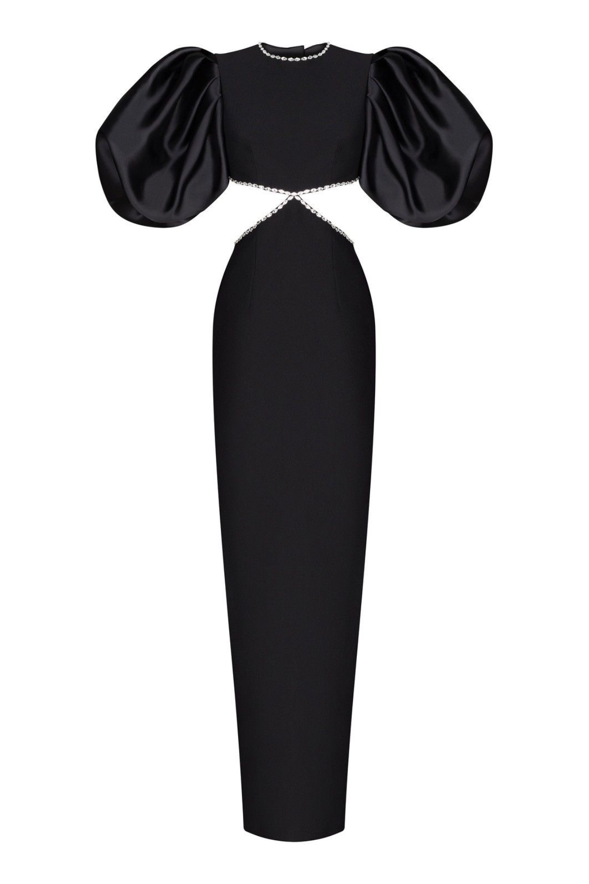 Black Cut-out Embellishment Dress